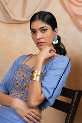 Golden Brass Amari Cuff Bracelet